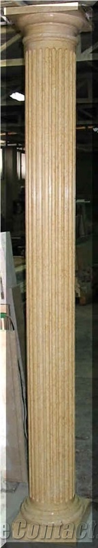 Column in Yellow Royal (Giallo Reale Marble)