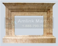 Beige Travertine Fireplace