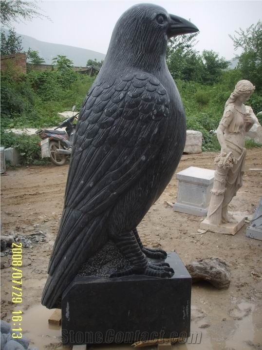 China Black Granite Animal Carving