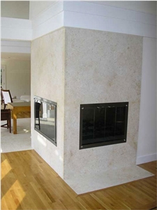 Jura Beige Limestone Fireplace Surround