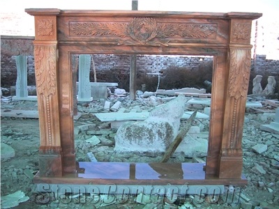 Botticino Classico Marble Fireplace Manteel