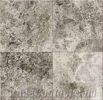 Konya Silver Travertine Slabs & Tiles, Turkey Grey Travertine