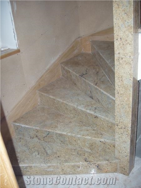 Yellow Granite Stairs and Steps