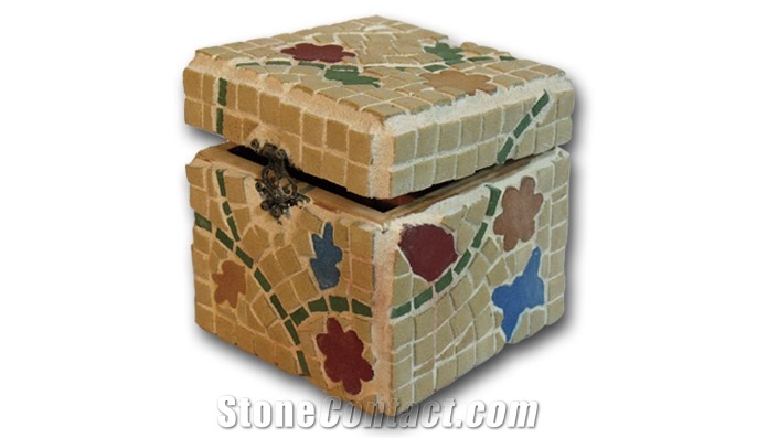 Travertine Mosaic Box