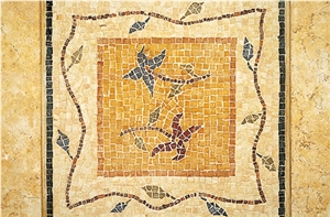 Travertine Mosaic Medallion Floor