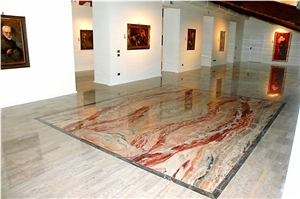 Arabescato Orobico Rosso Marble Flooring