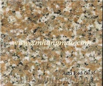 Hm-047 G635 Granite Slabs & Tiles, China Red Granite