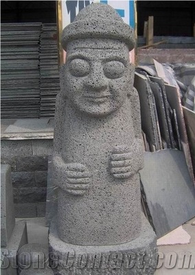 People Sculpture, Grey Basalt Sculpture