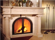 Crema Marfil Beige Marble Fireplaces