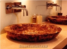Red Marble Sink