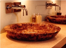 Red Marble Sink