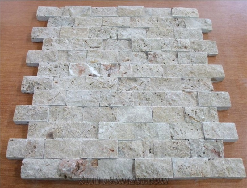 Beige Travertine Brick Mosaic