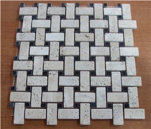 White Travertine Mosaic