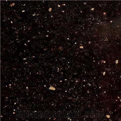 Granite Black Galaxy Slabs & Tiles, India Black Granite