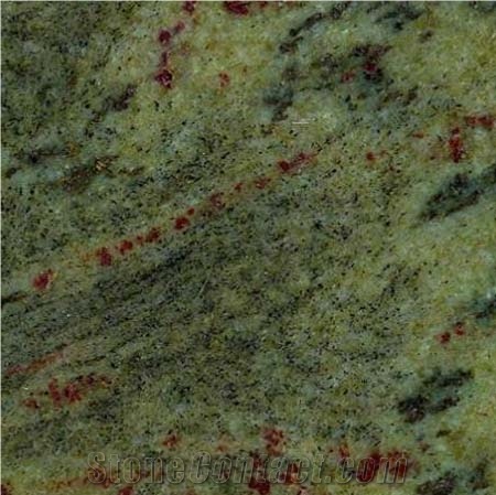 Tropical green granite slab