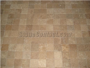 Noche Travertine Floor Tile, Turkey Brown Travertine