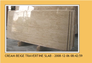 Cream Beige Travertine Slabs