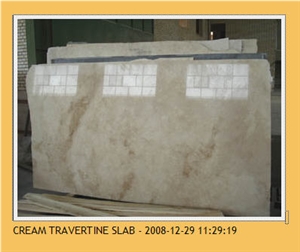 Cream Travertine Slabs, Iran Beige Travertine