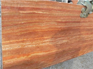 Iran Red Travertine Slabs
