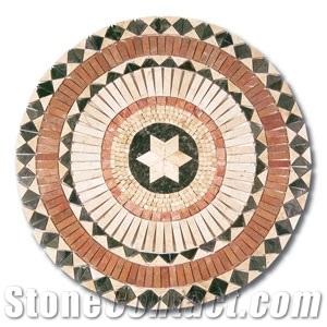 Travertine Mosaic Medallions 082