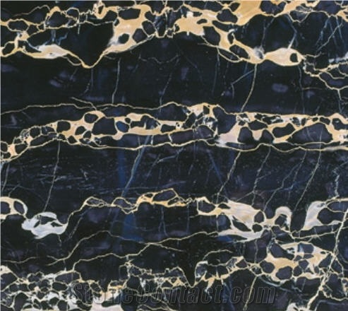 Nero Portoro Marble Slabs & Tiles