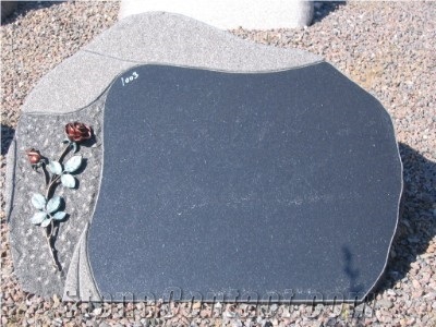 Black Granite Gravestone Polished