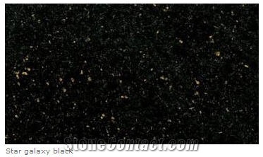 Star Galaxy Granite Slabs & Tiles, India Black Granite