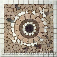Natural Stone Mosaic Medallions-Km-M03
