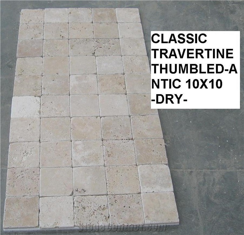 Classic Travertine Thumbled-Antic 10x10