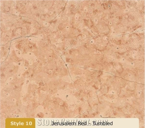 Jerusalem Rose Limestone Tumbled Slabs & Tiles, Israel Pink Limestone