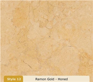 Ramon Gold-Honed, Israel Yellow Limestone Tiles, Slabs