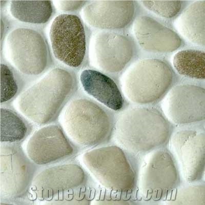 White Granite Mosaic Pebble