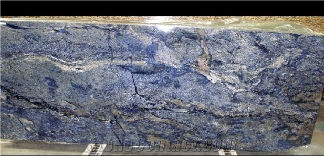 Azul Bahia Granite Slab, Brazil Blue Granite