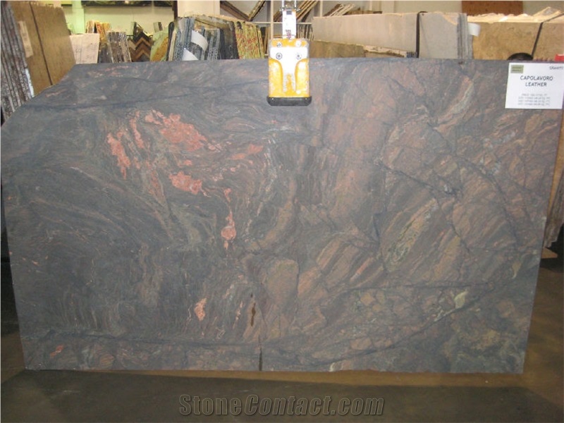 Capolavoro Leather Granite Slabs, Brazil Brown Granite