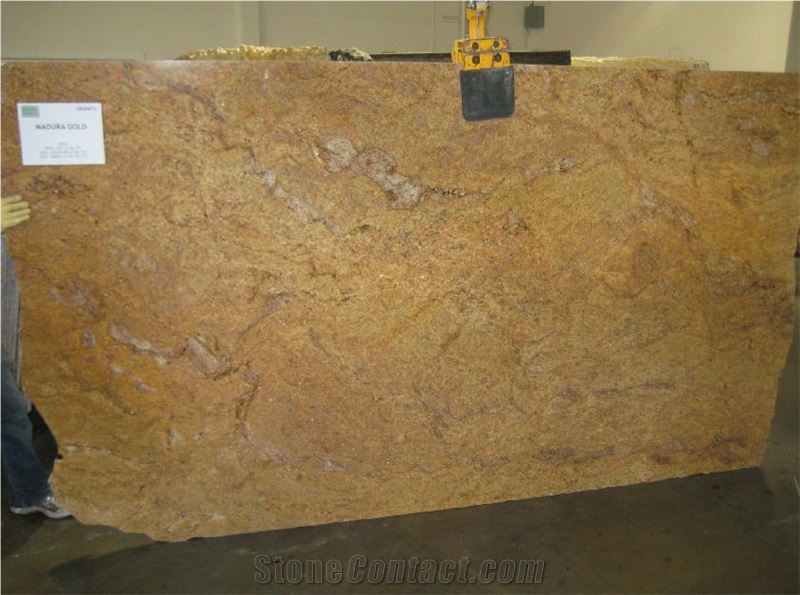 Madura Gold Granite Slabs, India Yellow Granite