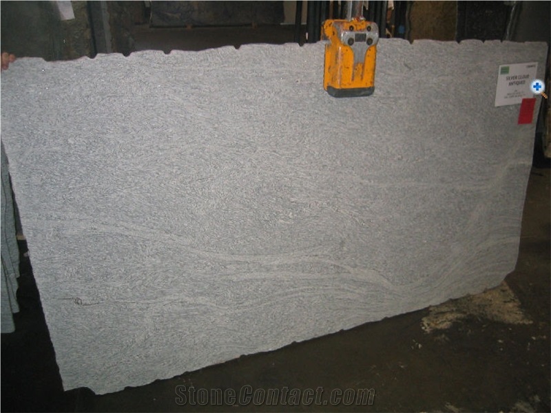 Silver Cloud Antiqued Granite Slabs, United States Grey Granite