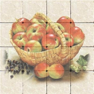 Travertine Mosaic Picture Fruit Collection