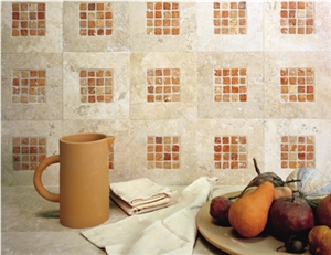Travertino Romano Chiaro Mosaic Slabs & Tiles, Travertino Romano Chiaro Travertine Slabs & Tiles