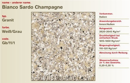 Bianco Sardo Champagne Granite