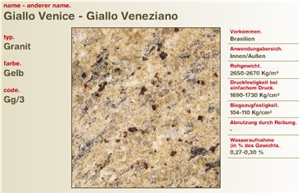 Giallo Venice- Giallo Veneziano Granite