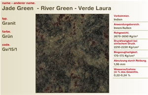 Jade Green - River Green - Verde Laura Granite