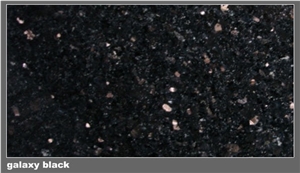 Galaxy Black Granite Slabs & Tiles, India Black Granite