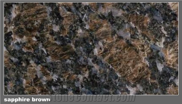 Sapphire Brown Granite Slabs & Tiles, India Brown Granite