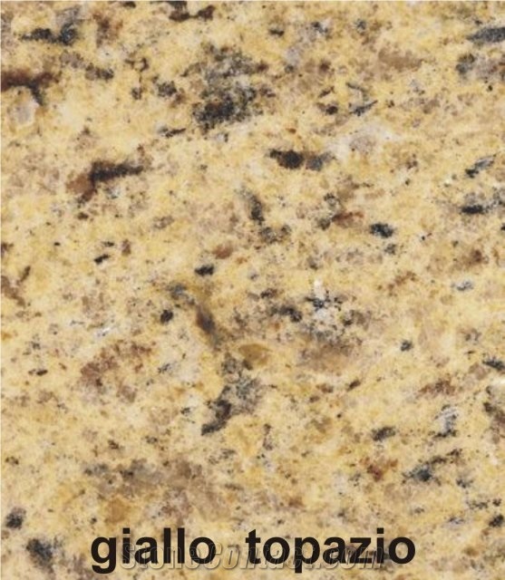 Giallo Topazio Granite Slabs & Tiles, Brazil Yellow Granite