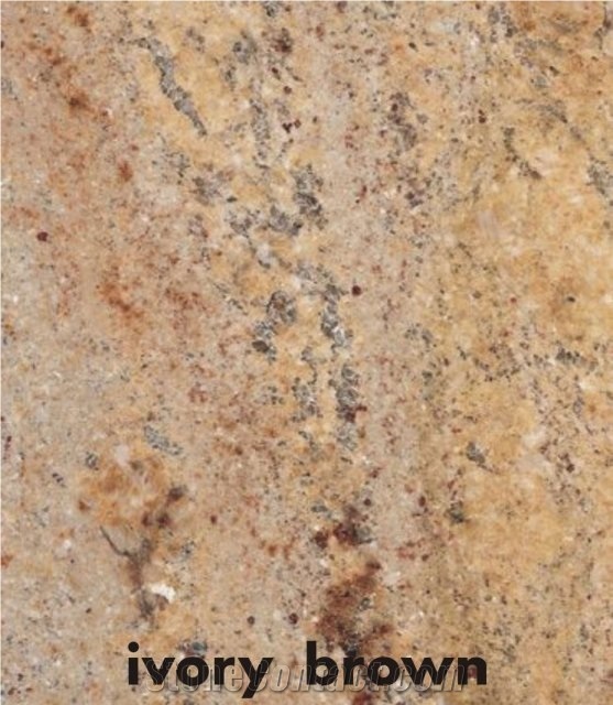 Ivory Brown Granite Tile, India Yellow Granite