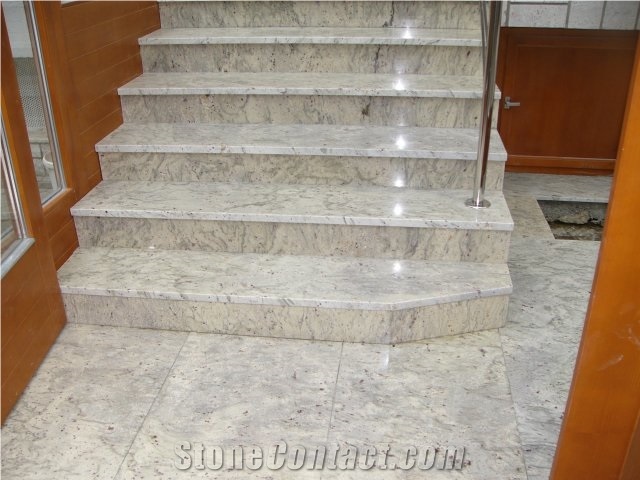 River White Granite Stairs