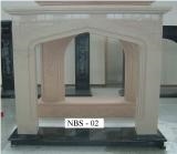 Beige Marble Fireplace Mantel Simple Style(Nbs-02)