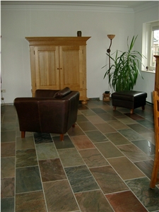 Molten Copper Quartzite Floor Tile