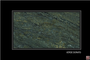 Verde Dorato Granite Slabs & Tiles, Italy Green Granite