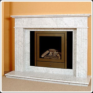 the Mill Marble Fireplace - Bianco Carrara